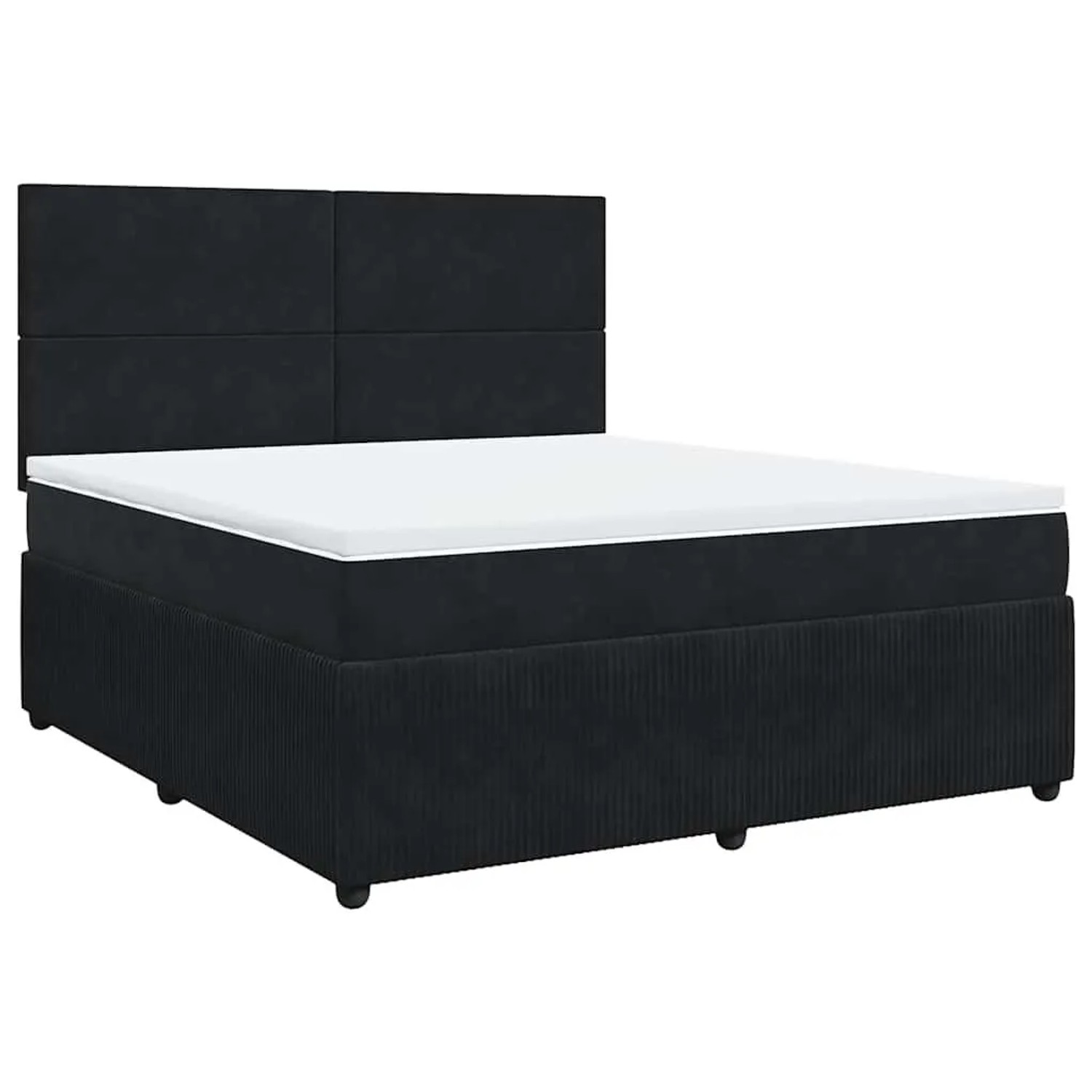 vidaXL Boxspringbett mit Matratze Schwarz 180x200 cm Samt 3294702 günstig online kaufen