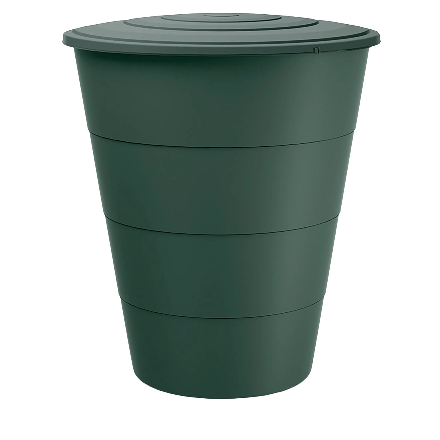 Waldgrüner Waterform Regenwassertank Smooth, 210 l, mit Deckel.