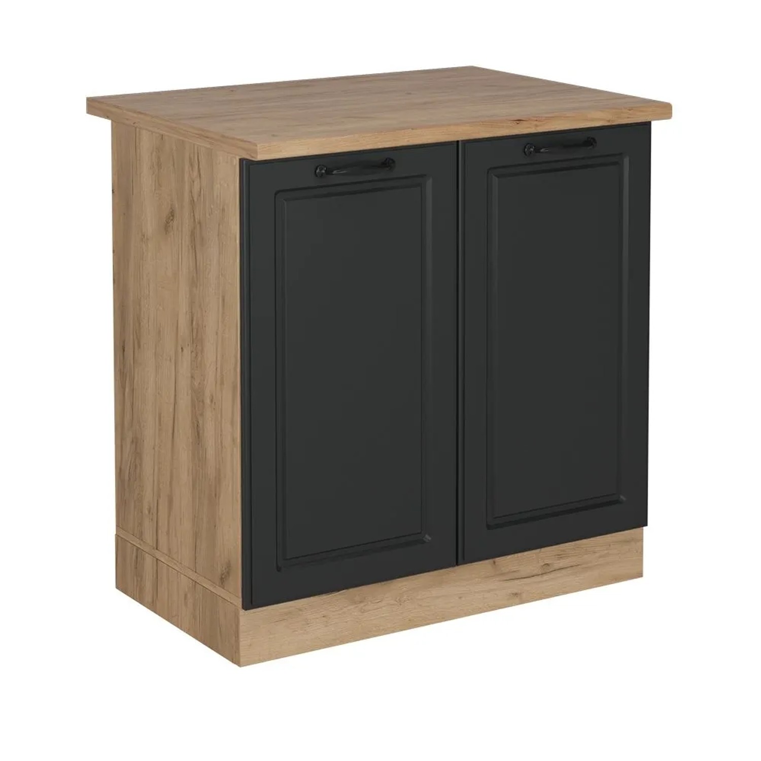 Vicco Spülenunterschrank R-Line Anthrazit Landhaus 80 x 82 AP Eiche Art Nr 53613