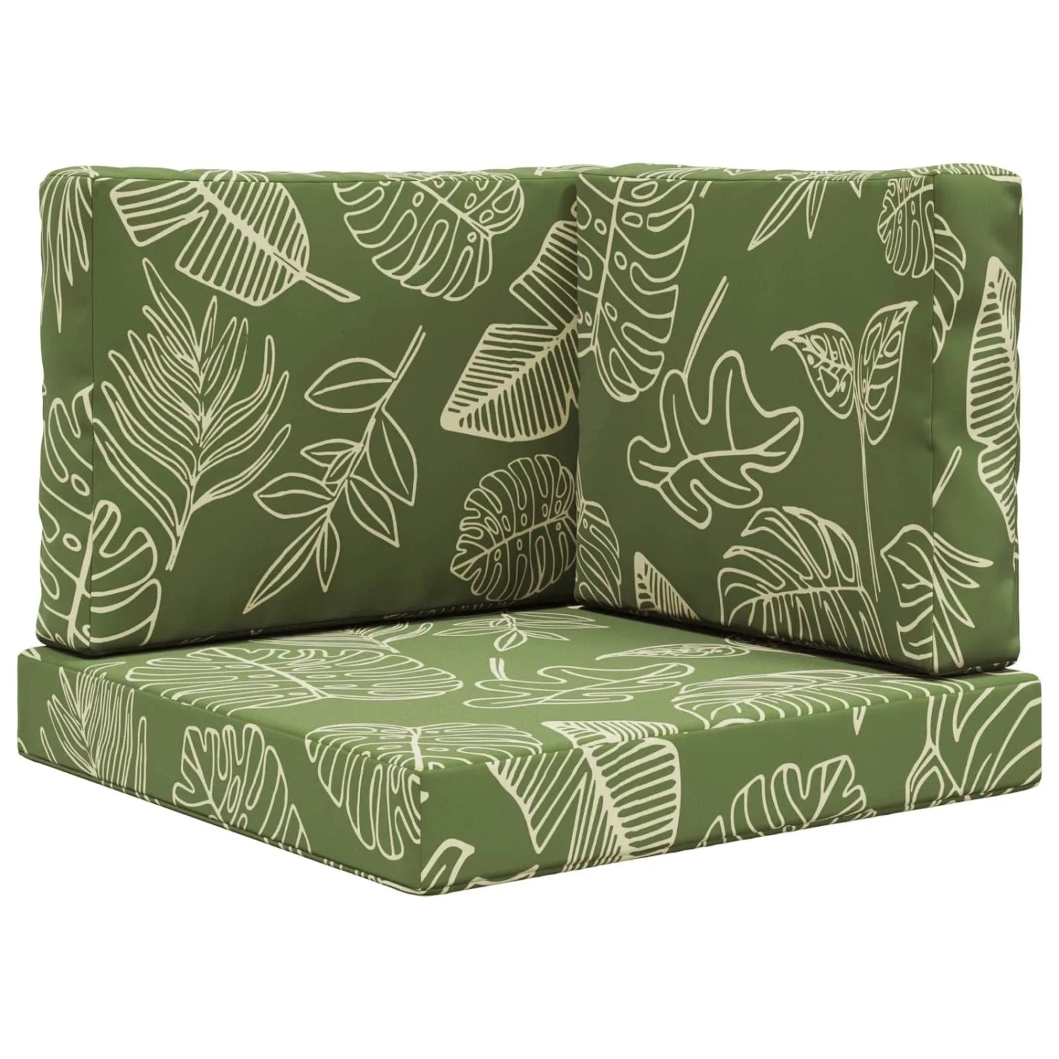 vidaXL Sofakissen für Draußen 3-Tlg Blattdesign Polyester 900758