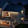 Haus mit Anker Solix Solarbank 2 E1600 auf dem Balkon zur Stromspeicherung.