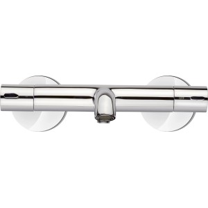 baliv Thermostat-Wannenarmatur WA-5030 Chrom, Aufputz-Thermostat mit Verbrühschutz und Cool-Feel-Technologie.