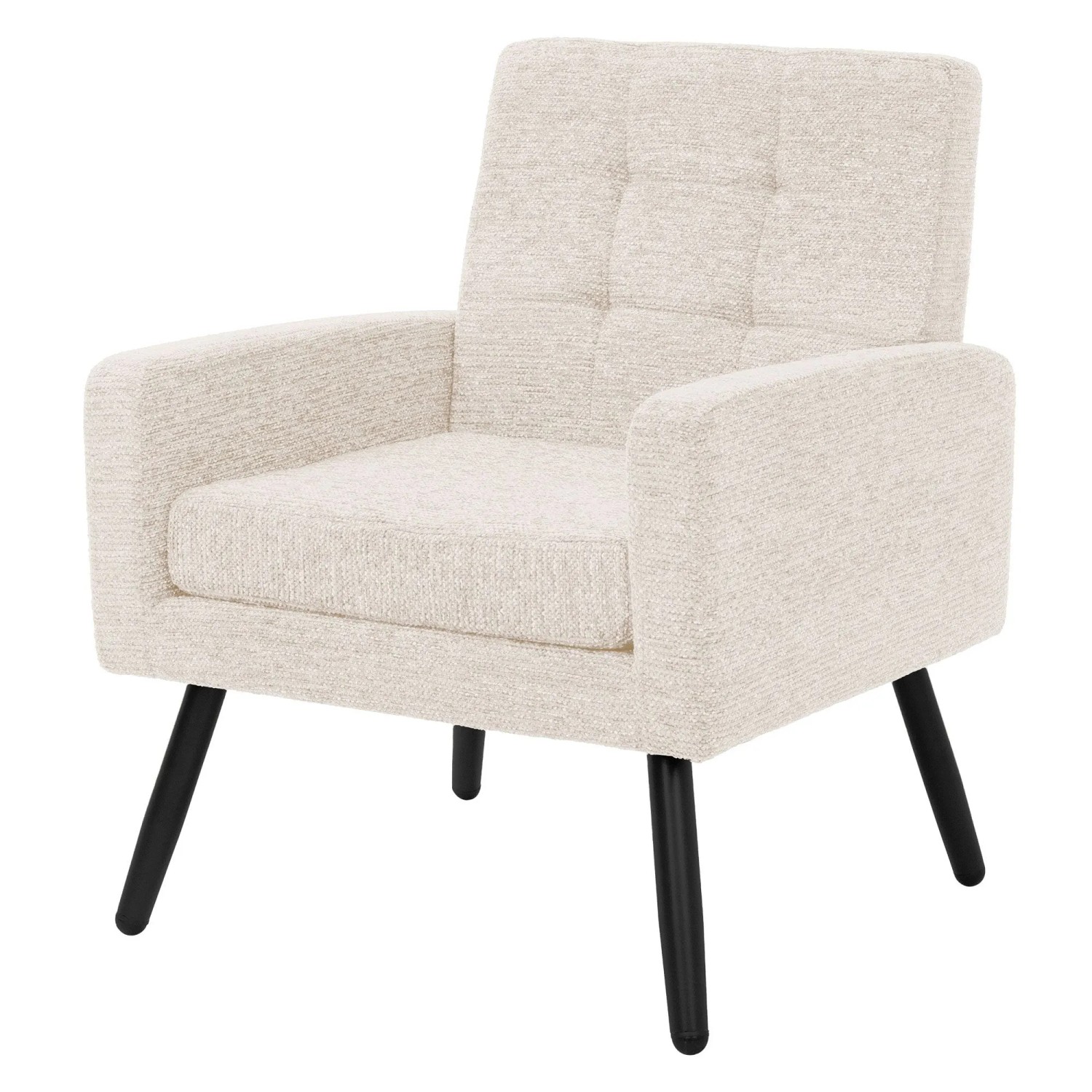 ML-Design Sessel Wohnzimmer mit Stahlbeinen und Webstruktur Relaxsessel 66,5x80x63,5 cm Beige
