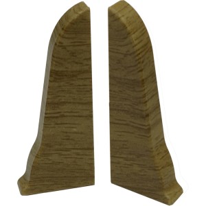 Endkappen für Kunststoffleiste Classic 50, Eiche Rustikal Dekor, Zubehör für Laminat & Parkett