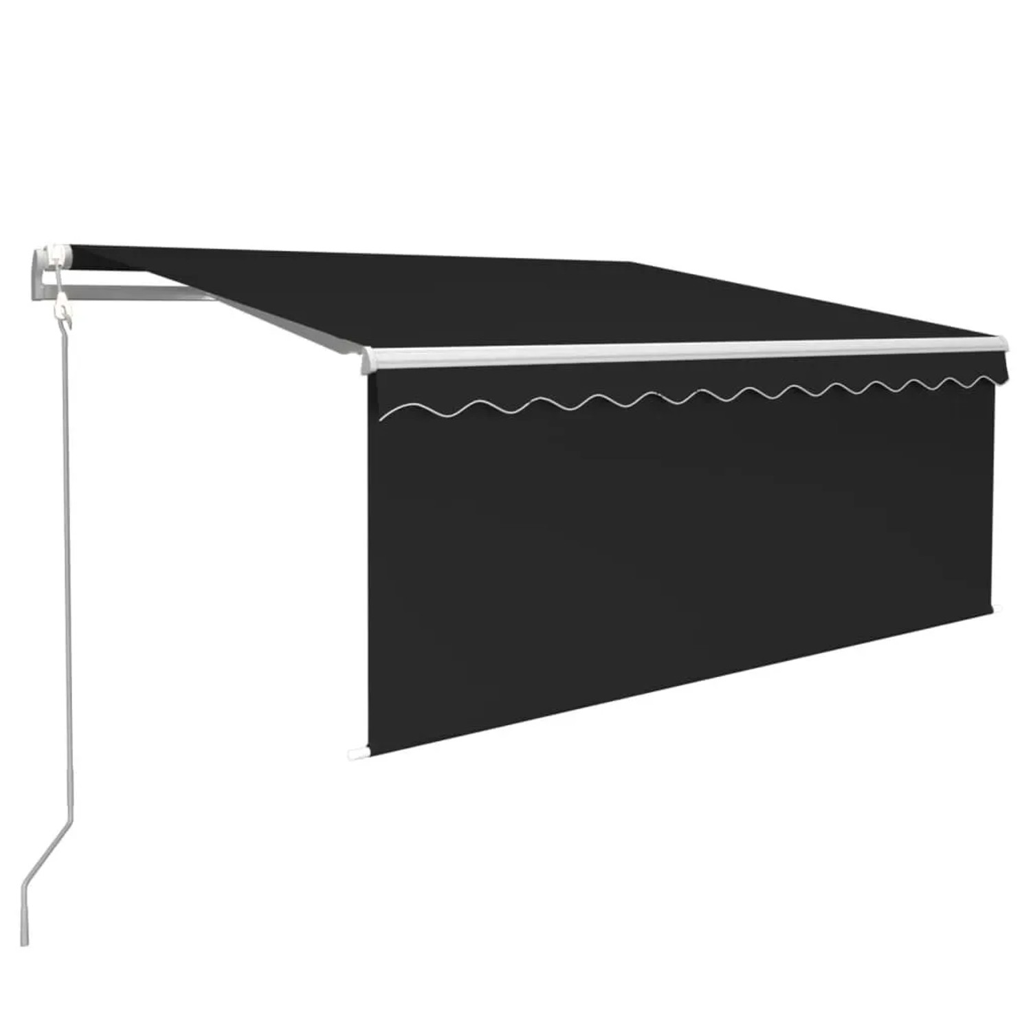 vidaXL Markise Automatisch mit Rollo LED Windsensor 3x2,5 m Anthrazit 3069274