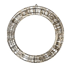 Lex Kranz Weihnachtskranz 2400 LED Lichterkette Warmweiss Deko Timer