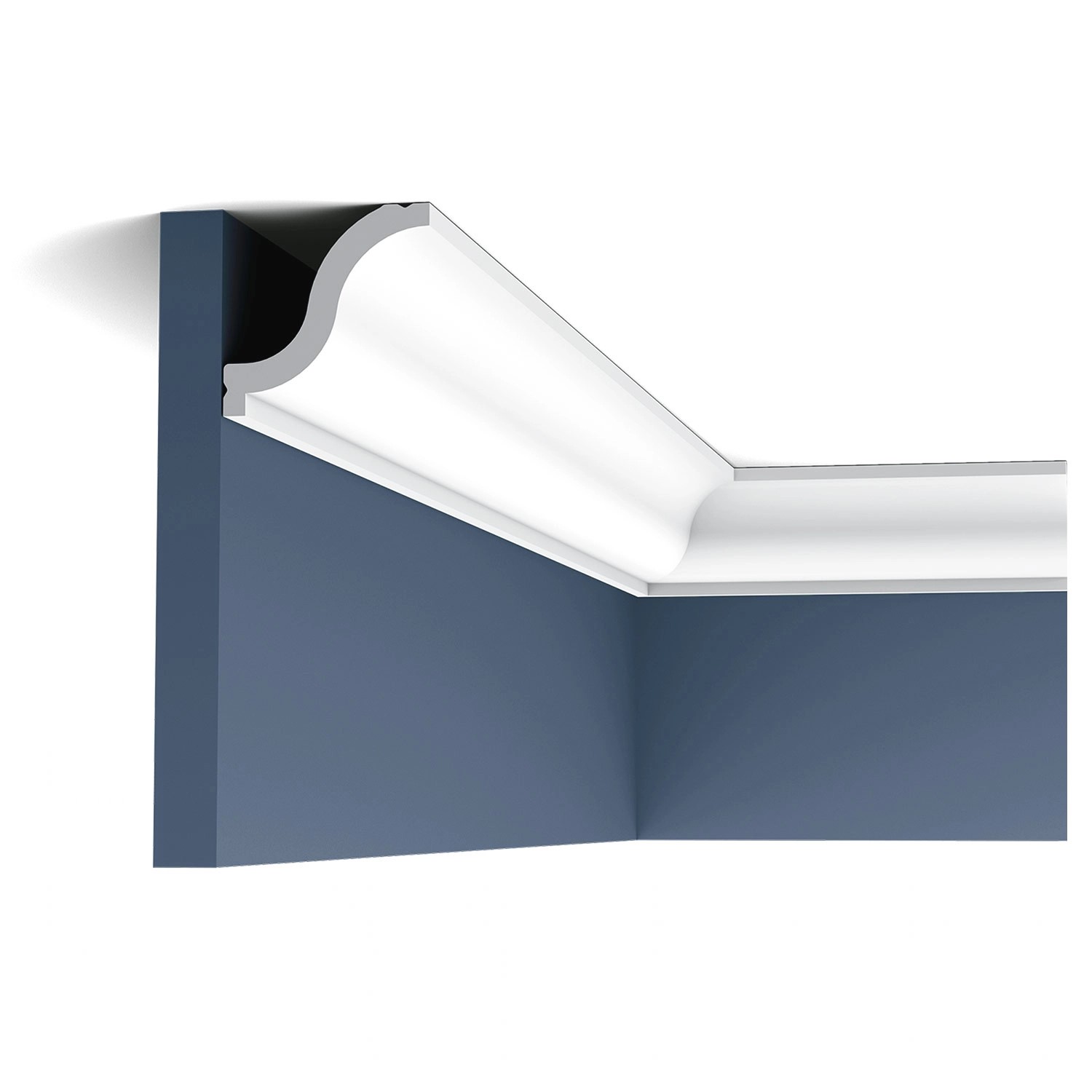 ORAC DECOR CX108 AXXENT Stuck Zierprofil Dekor-Wand-Decken-Leiste Eckleiste 2 m 200 cm x 5,4 cm x 5,5 cm Weiß