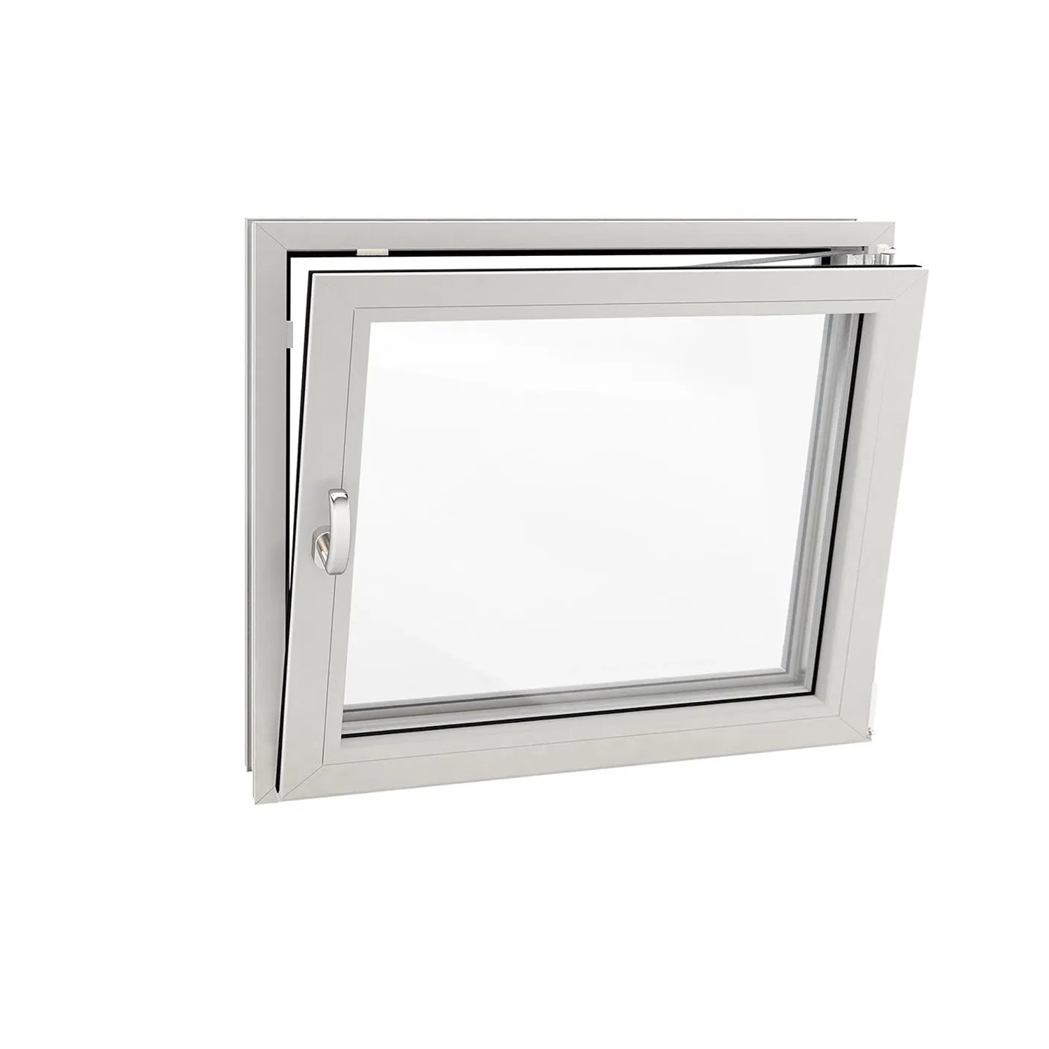 Roro Fenster Eco Kunststoff-Profil Weiß 60 cm x 50 cm DIN R günstig online kaufen