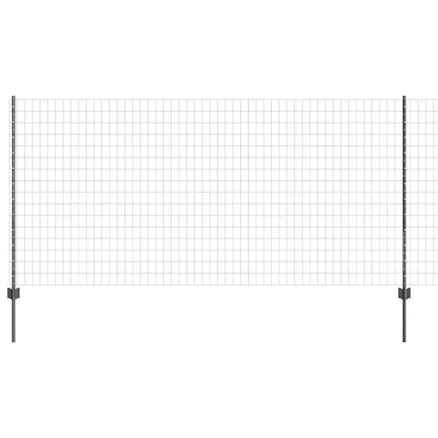 vidaXL Zaun mit Pfosten Grau 1,2 x 10 m Stahl und PVC 3336066 günstig online kaufen