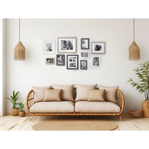Kobolo Bilderrahmen Foto Set DUSKY 10 Stück Holz Verschiedene Größen