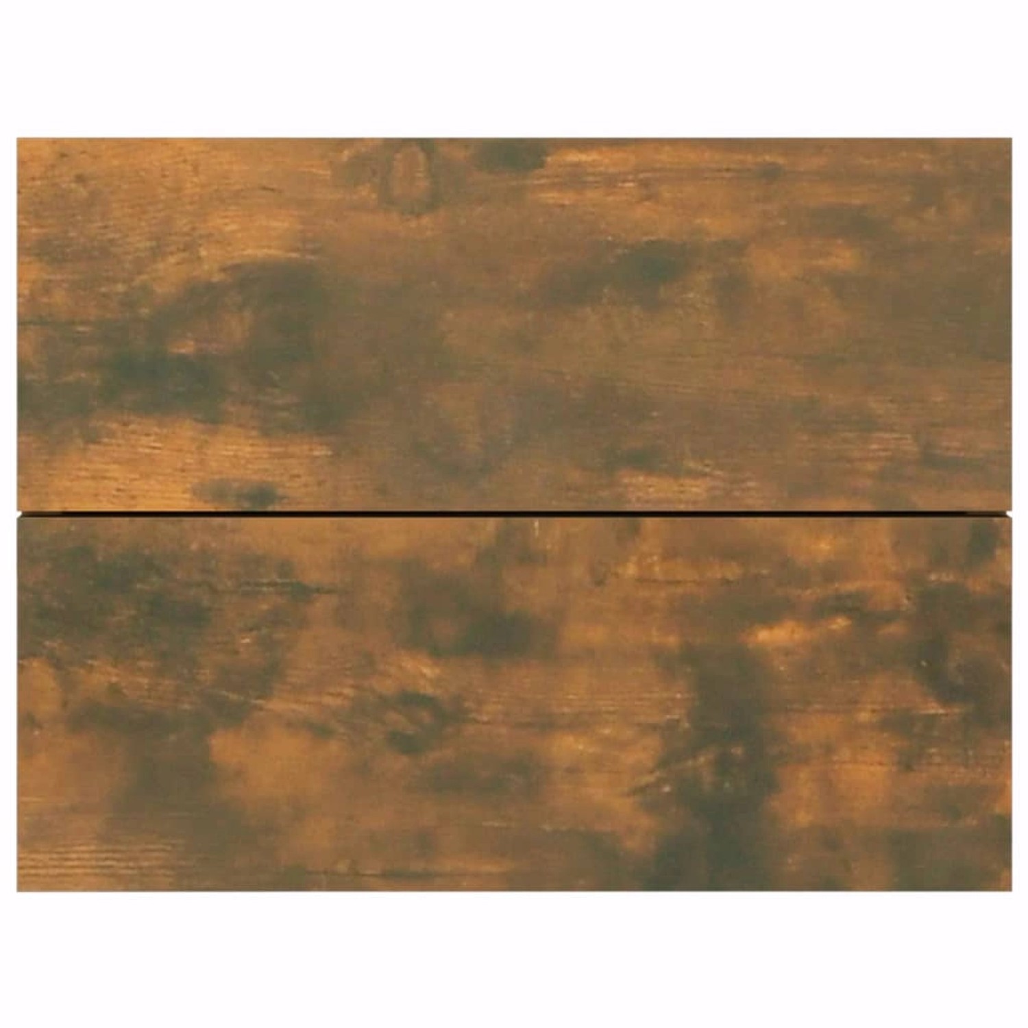 Nachttisch vidaXL Räuchereiche mit 2 Schubladen aus Holzwerkstoff, Detailansicht.