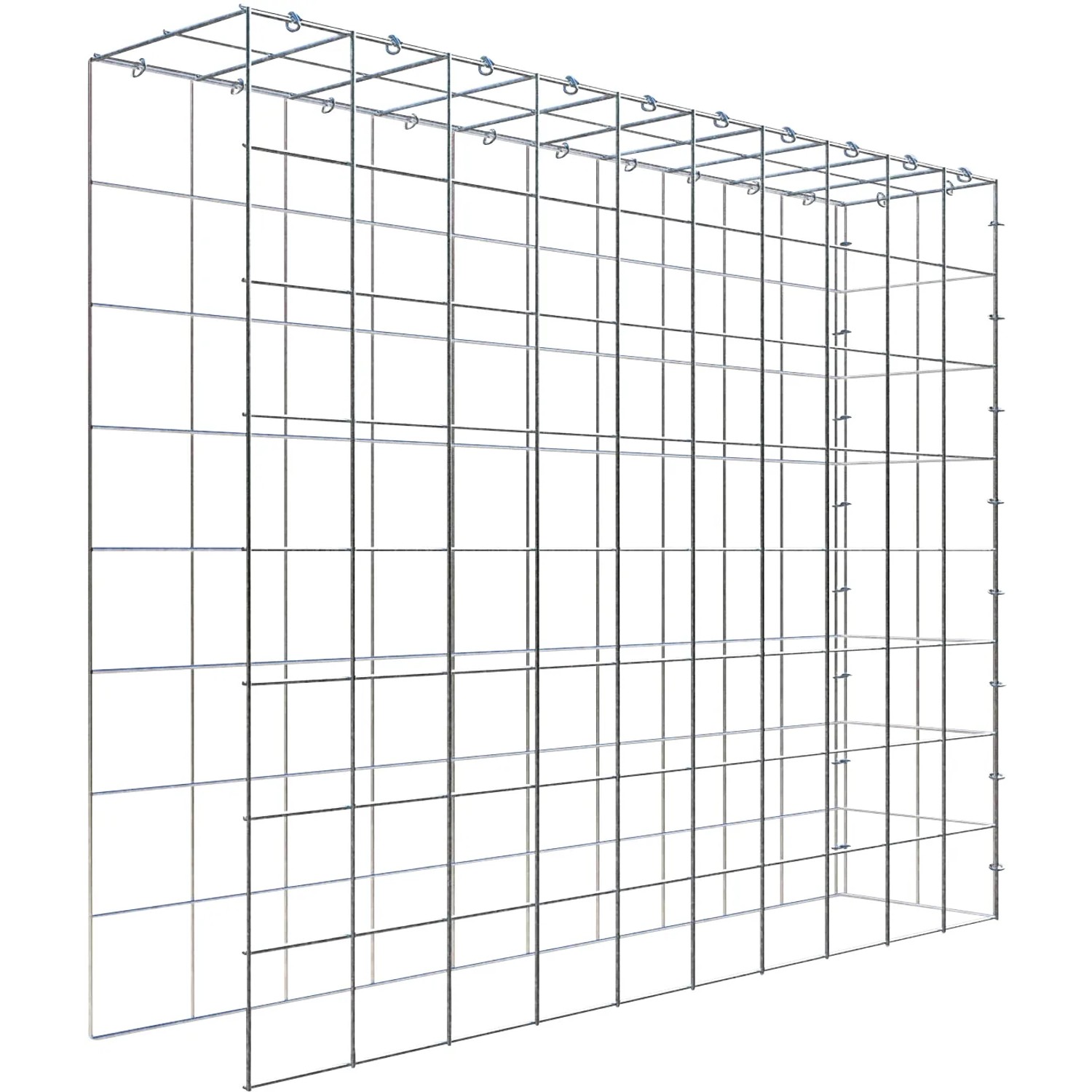 Gabiona C-Ring-Gabione-Anbaukorb Typ 4 80 x 100 x 20 cm Maschenw 10 x 10 cm