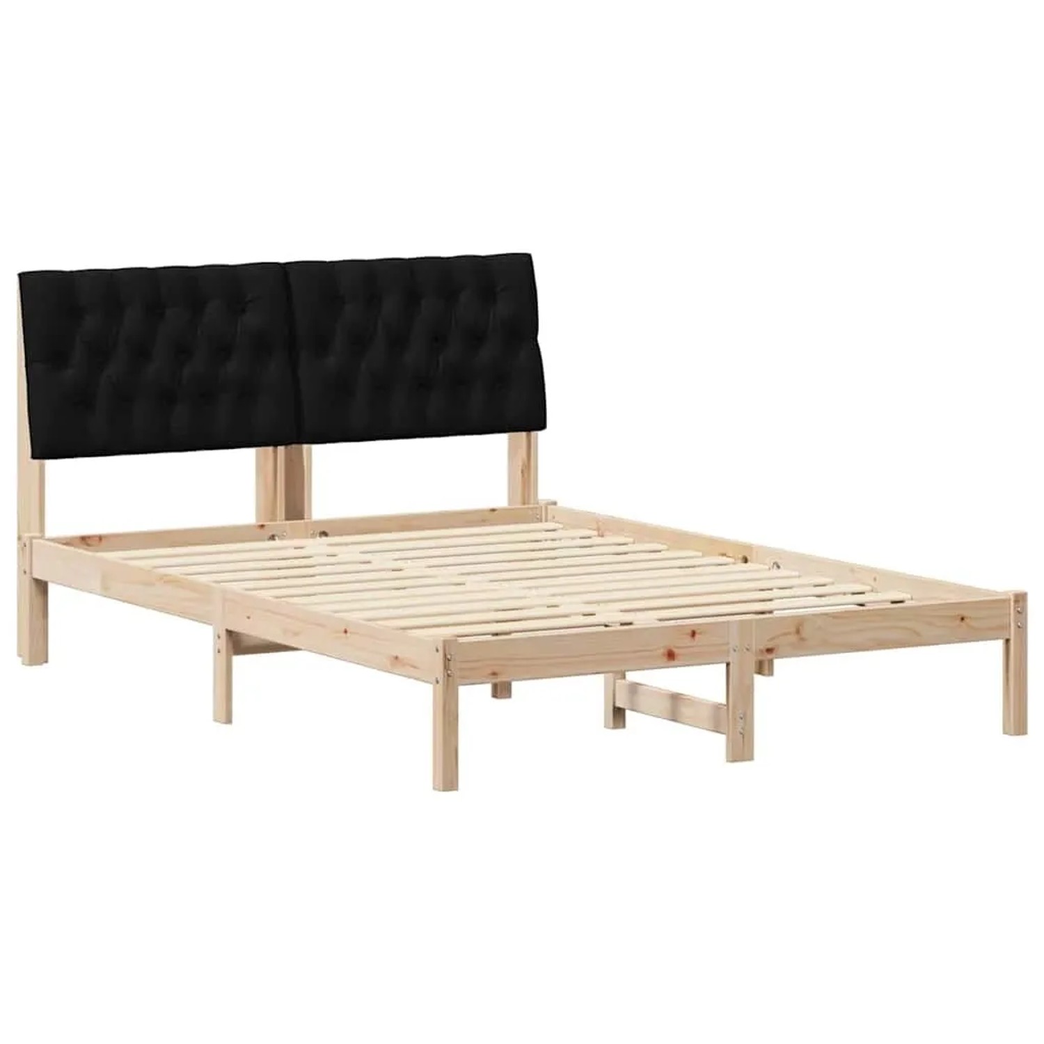 vidaXL Bettgestell mit Gepolstertem Kopfteil Braun 150 x 200 cm 3394395 günstig online kaufen