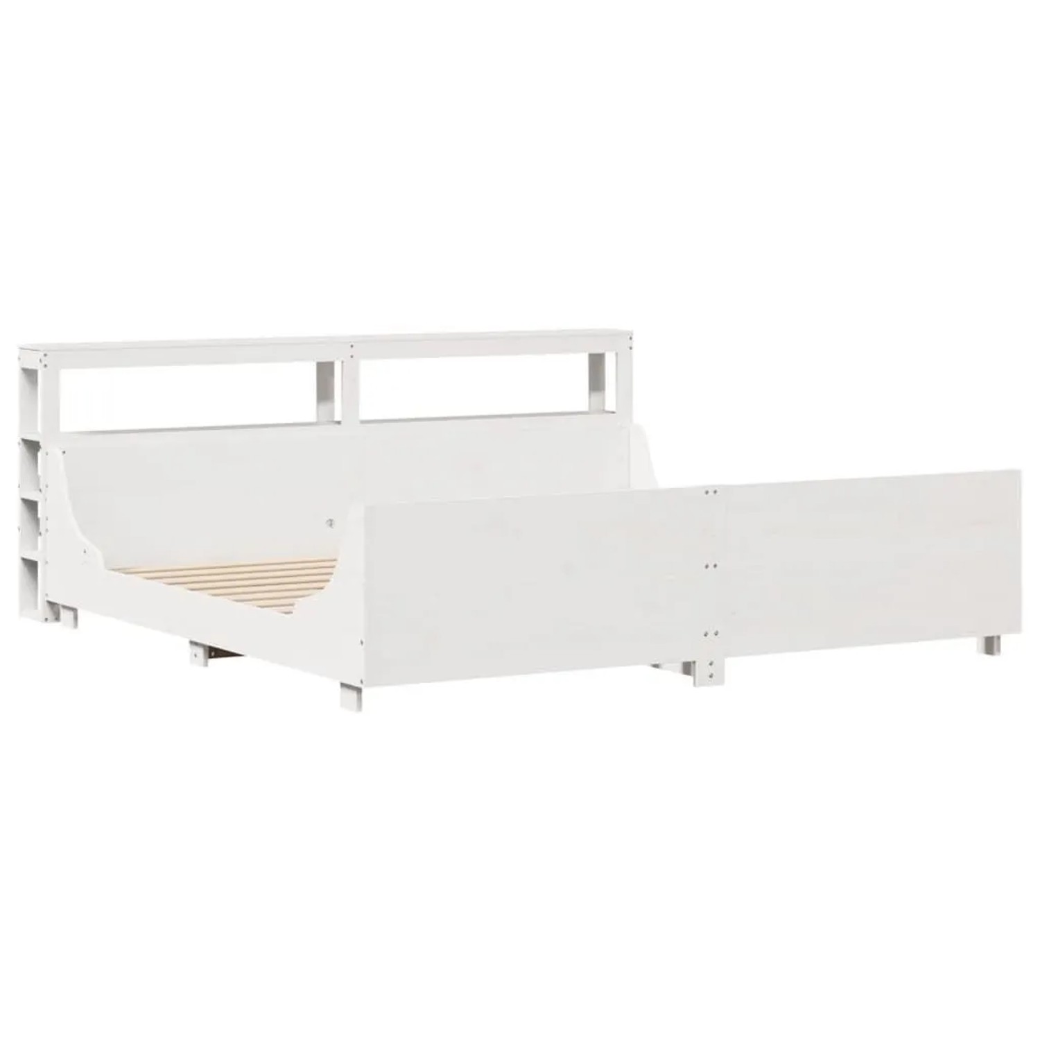 vidaXL Massivholzbett ohne Matratze Weiß 200x200 cm Kiefernholz 3306448 günstig online kaufen