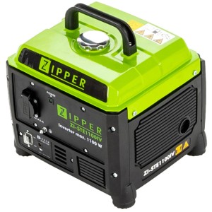 Zipper ZI-STE1100IV Inverter Stromerzeuger in Grün und Schwarz.