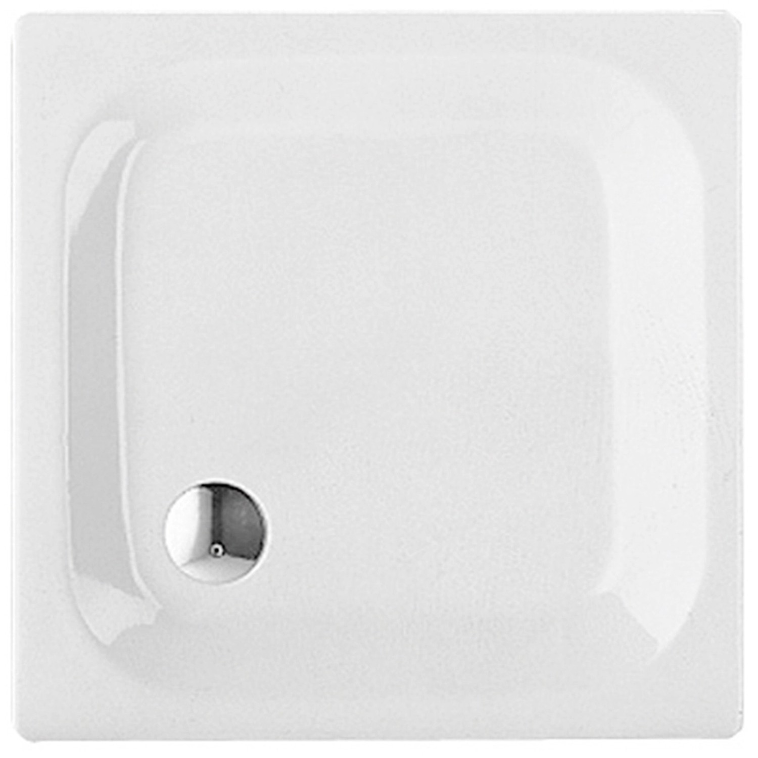 Sanitop-Wingenroth Stahl-Duschwanne Glata 80 cm x 80 cm x 6,5 cm Weiß