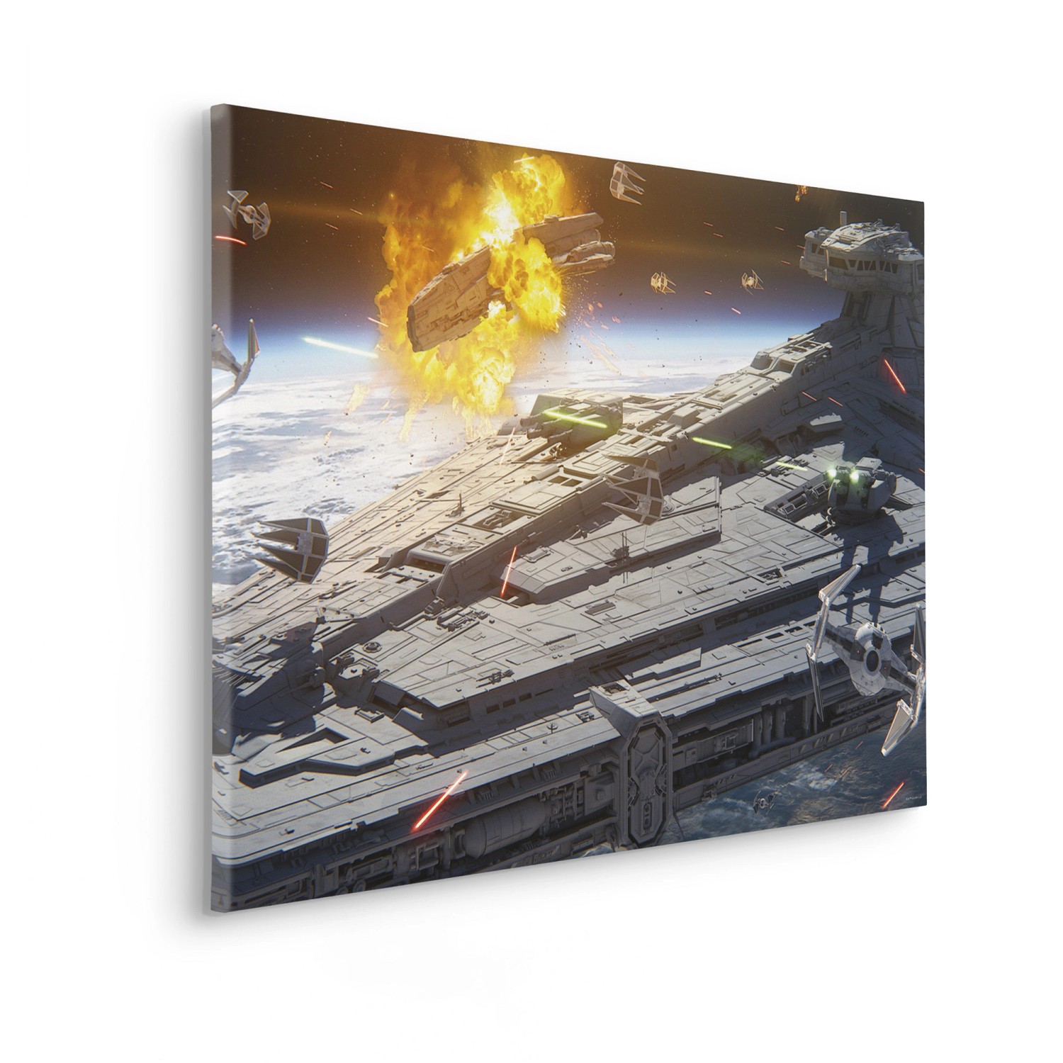 Komar Keilrahmenbild Star Wars The Mandalorian Space Fight Grau günstig online kaufen