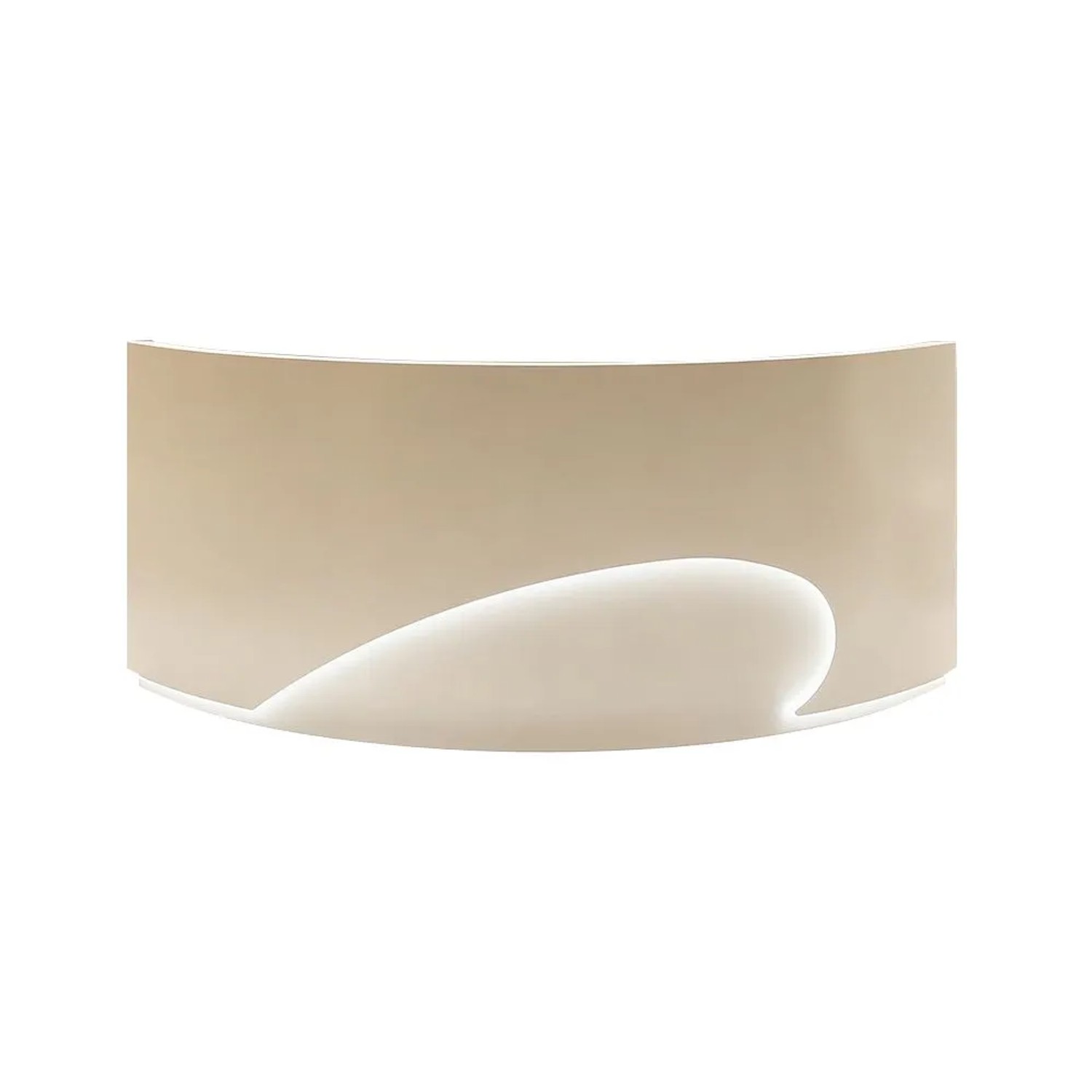 360Home Empfangstheke Beige 120 CM Geschwungener Tresen Kassentheke Für Büro Restaurant Und Rezeption MDuihao120