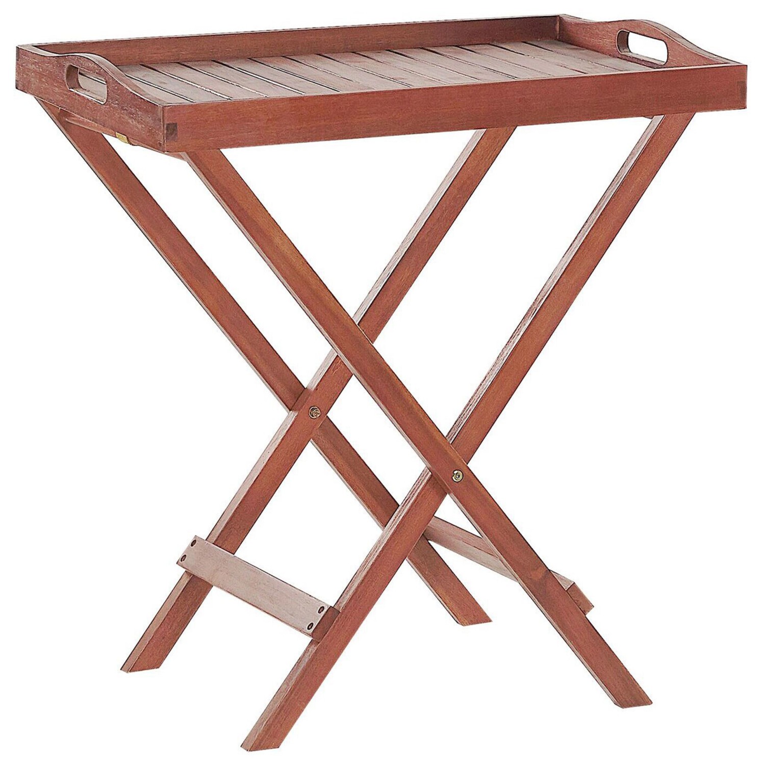 Beliani Beistelltisch TOSCANA Dunkelrot 68x45x73