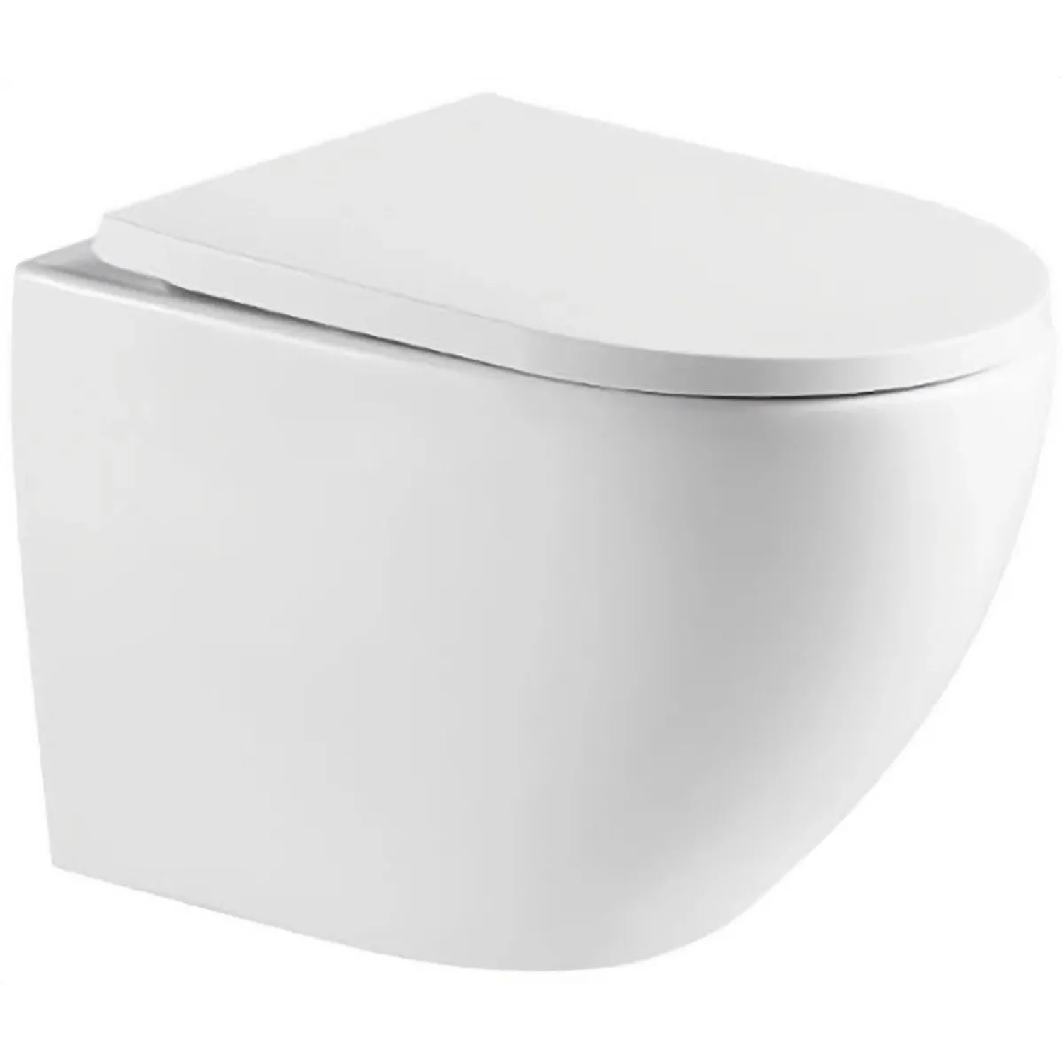 Swiss Aqua Technologies Wand-WC Rund Tornado Spülung Spülrandlos SoftClose Weiß