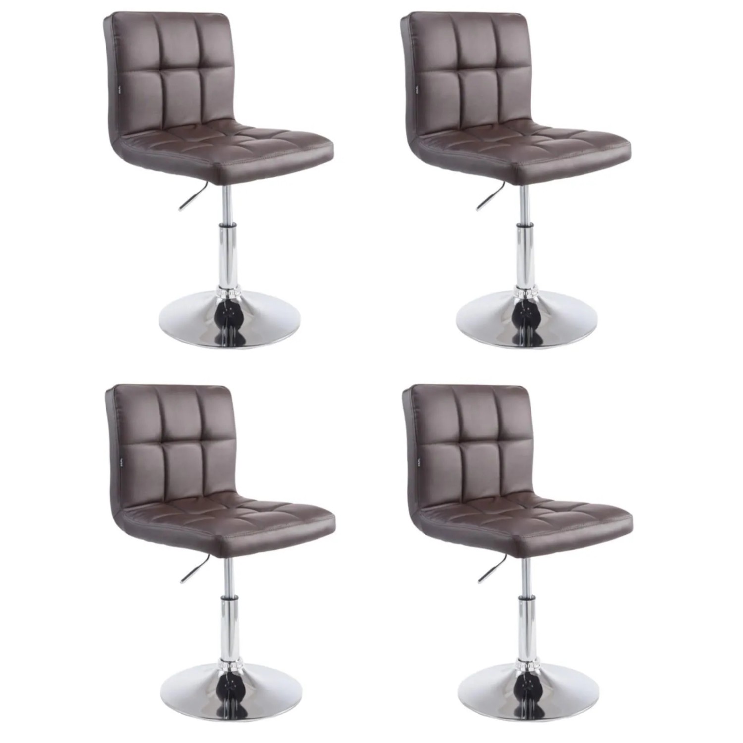 CLP 4er Set Lounger Palma V2 Kunstleder Braun