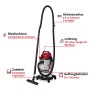 Einhell Nass-Trockensauger TC-VC 3055 S, rot-silber, 30L Edelstahlbehälter, Blasfunktion, Rollen, Düsen.