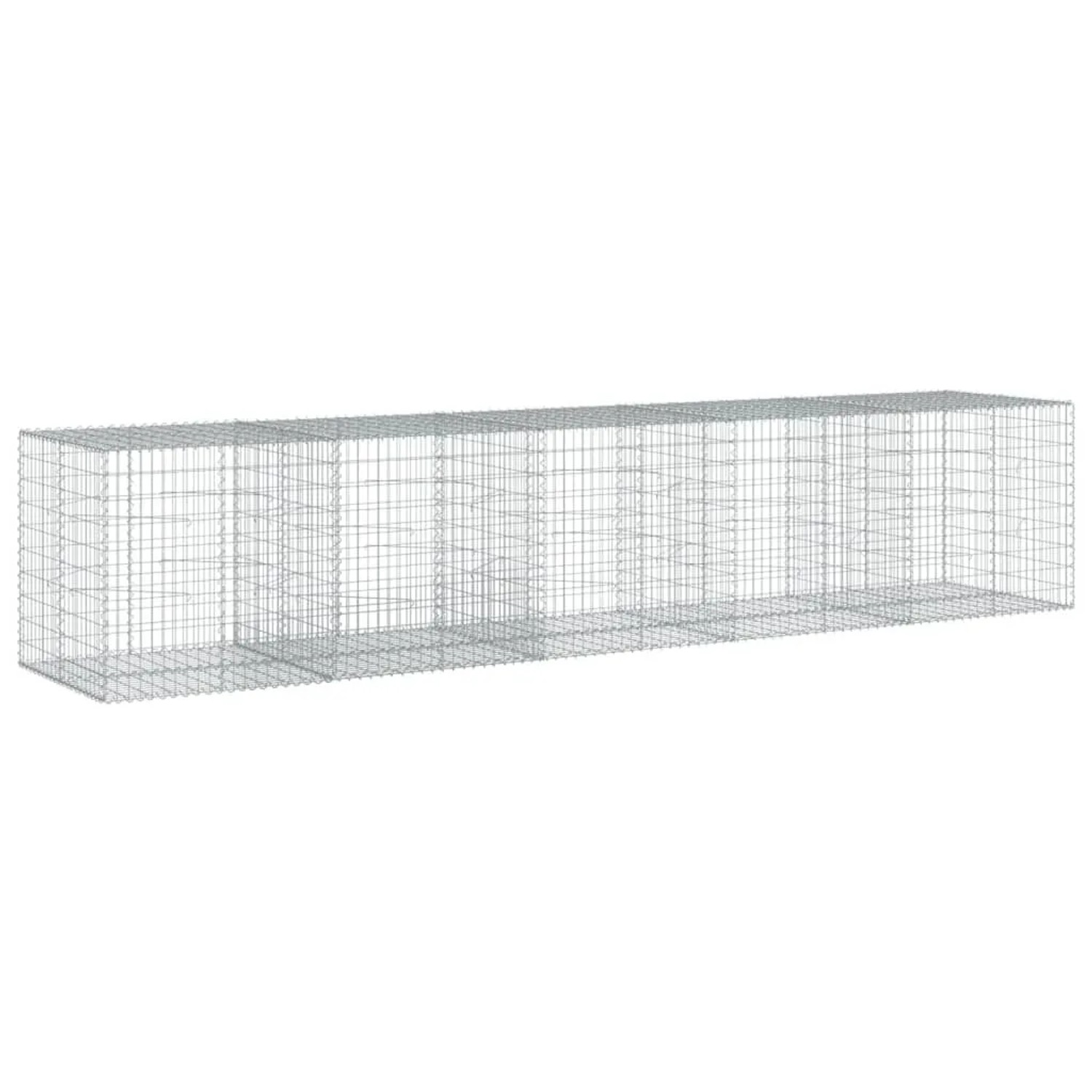 vidaXL Gabione mit Deckel 500x100x100 cm Verzinktes Eisen 3295198