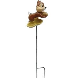 Disney Gartenstecker Chip, 38 cm, braun. Dekorative Gartendeko für Disney-Fans.
