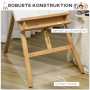 Detailansicht der klappbaren Vinsetto Staffelei aus Buchenholz mit Halterung und Dreibein-Design.