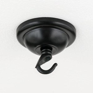 Schwarzer Orion Lightstyle Deckenhaken für Lampen bis 2,5 kg Tragkraft.