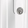 Weißes Abus Fenstergriff-Schloss FO400N AL0089, abschließbarer Fenstergriff für erhöhte Sicherheit.