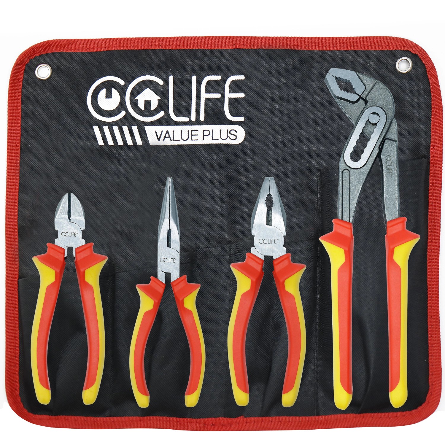 CCLIFE Profi 4 tlg Zangen Satz Kombizange Spitzzange Seitenschneider Wasser günstig online kaufen