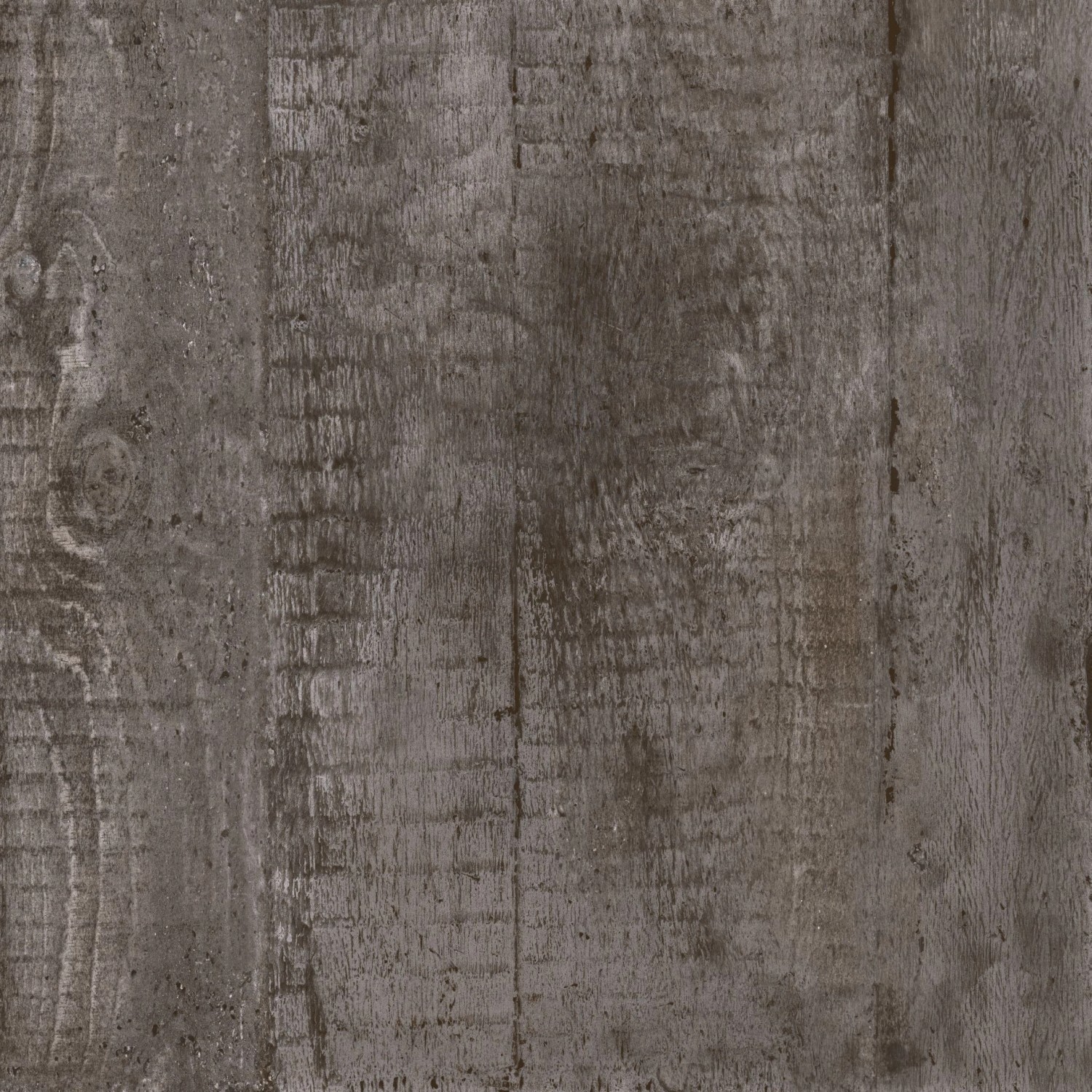 Bodenfliese Feinsteinzeug, 60x60 cm, Graphit, polierte Oberfläche mit Holzoptik.