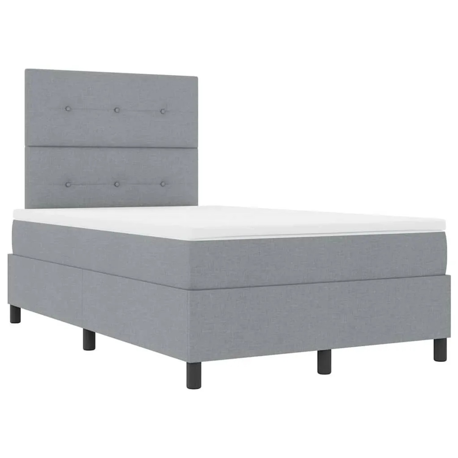 vidaXL Boxspringbett mit Matratze Hellgrau 120 x 190 cm Stoff 3342851 günstig online kaufen