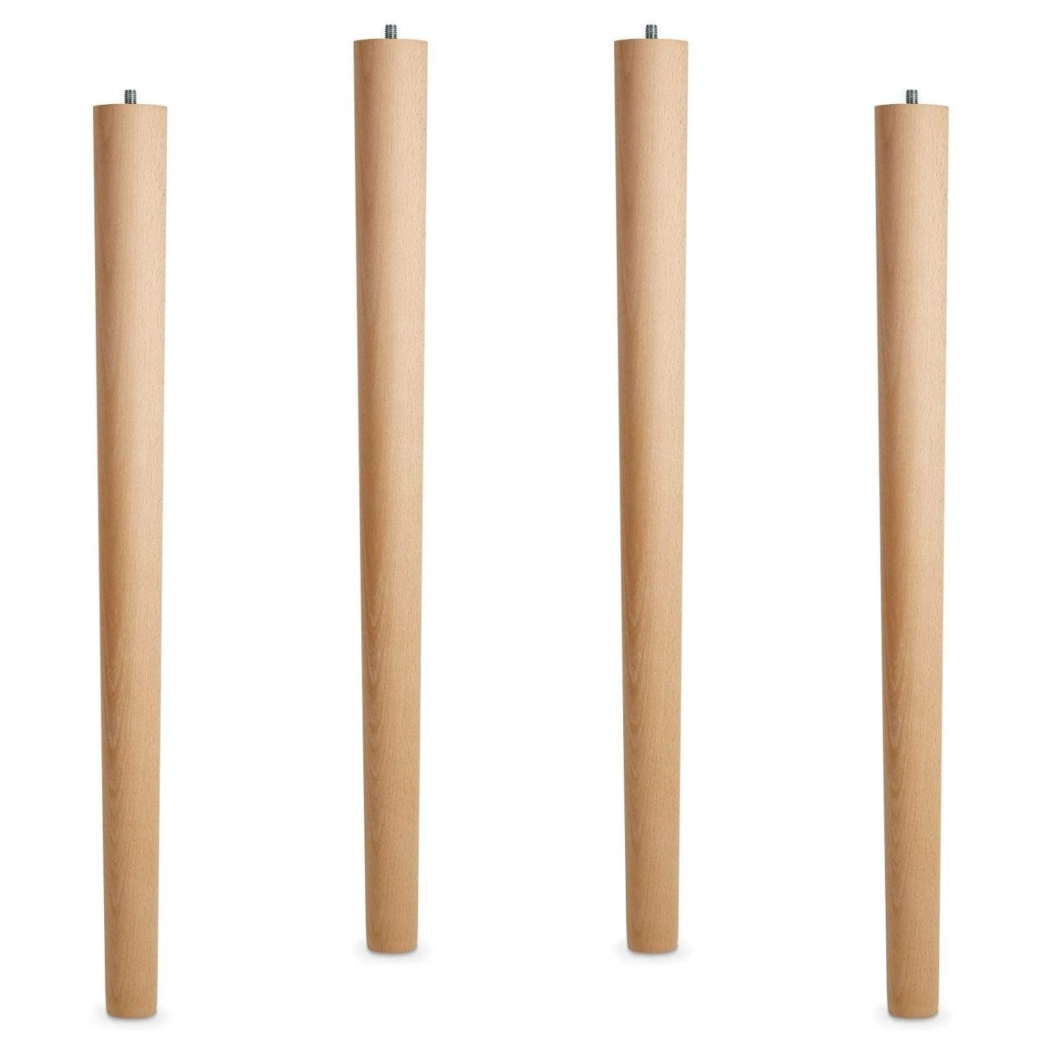 Thumbnail - SOTECH 4 Stück Tischbeine Buche Massiv Ø60 mm Ø40 mm Höhe 710 mm