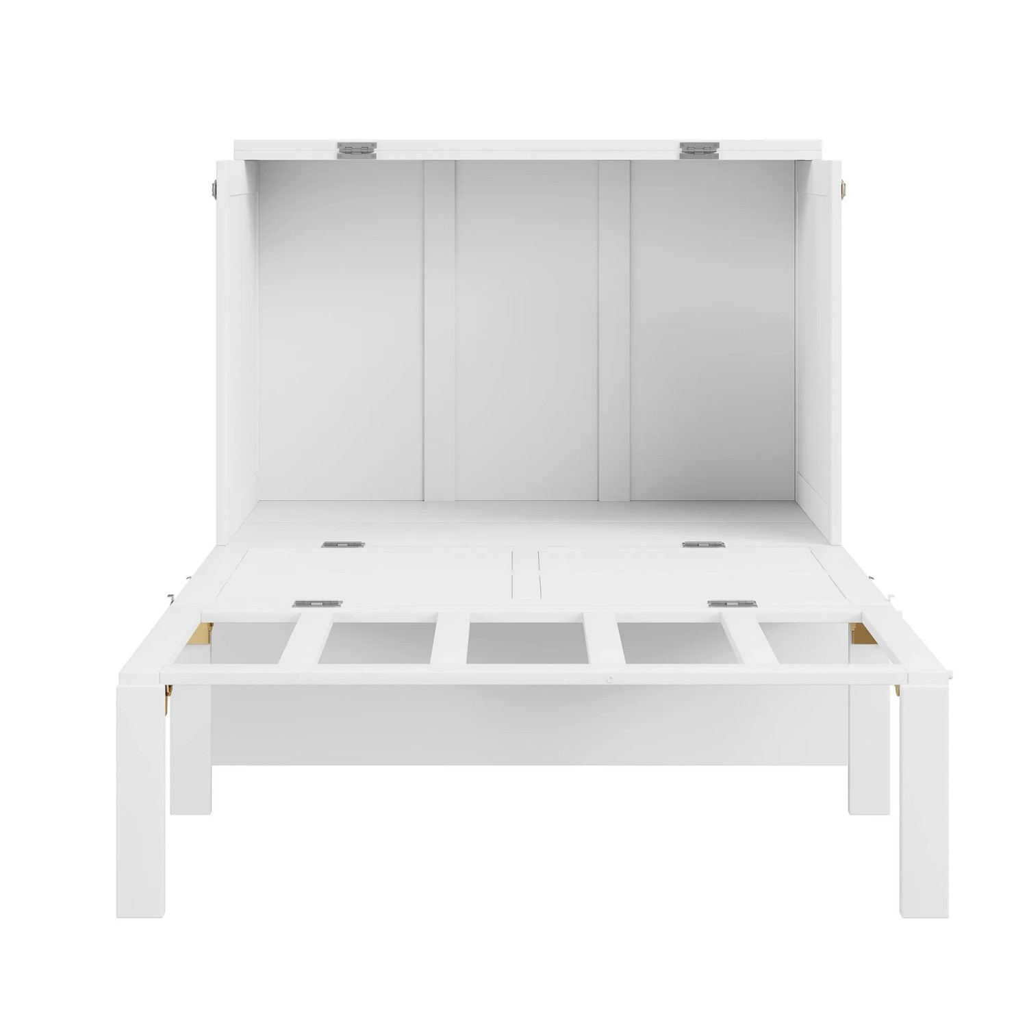 okwish Schrankbett 90x200cm mit Lattenrost Wandbett Schlafzimmer Weiß ohne Matratze_9
