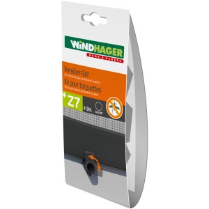 Windhager Vorreiber Montage-Set, 4 Stück, anthrazit, für Insektenschutzrahmen