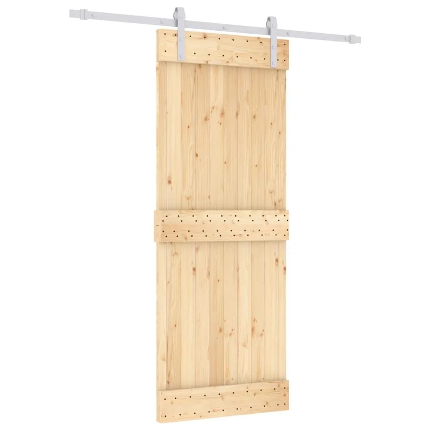 vidaXL Schiebetür mit Beschlag 80x210 cm Massivholz Kiefer 3203009 günstig online kaufen