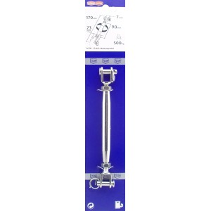 Conacord Wantenspanner, 180 mm, aus V4A-Stahl. Edelstahl-Beschlag mit Gabelkopf und Ring.