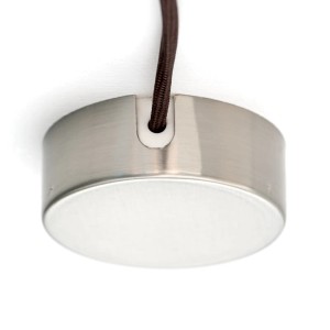Metallene Orion Lightstyle Verteilerdose, Ø 70 mm, Nickel Matt, für Lampen und Leuchten.