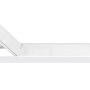 DELUKE Sonnenliege RUNE mit Rollen Klappbar 74x190x31cm Metall Weiß Gartenliege Strandliege_5