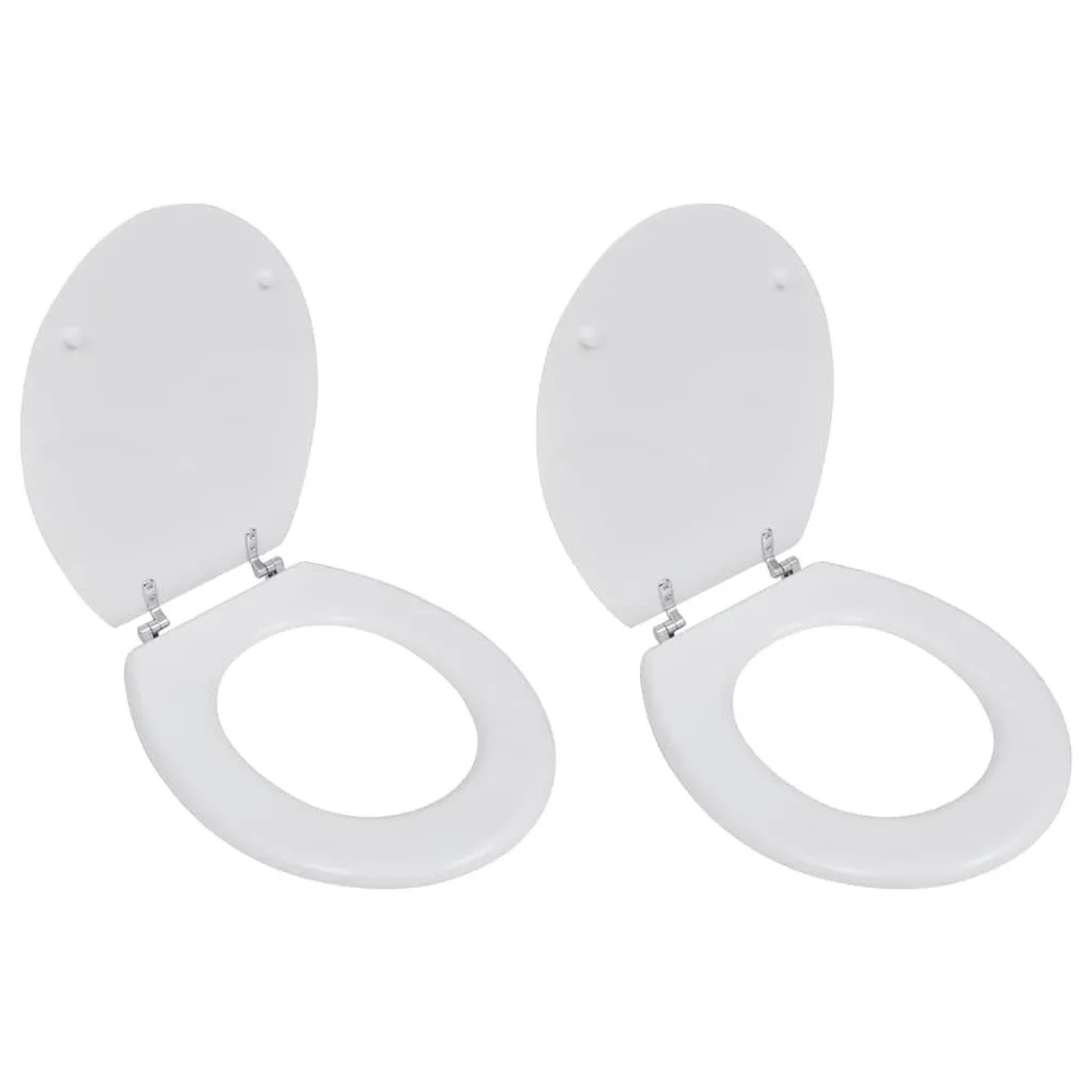 vidaXL Toilettensitze mit Deckel 2 Stk MDF Weiß 275907