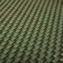 Detailaufnahme: Grüner NYVI Balkon Sichtschutz aus Polyrattan mit geflochtener Struktur.