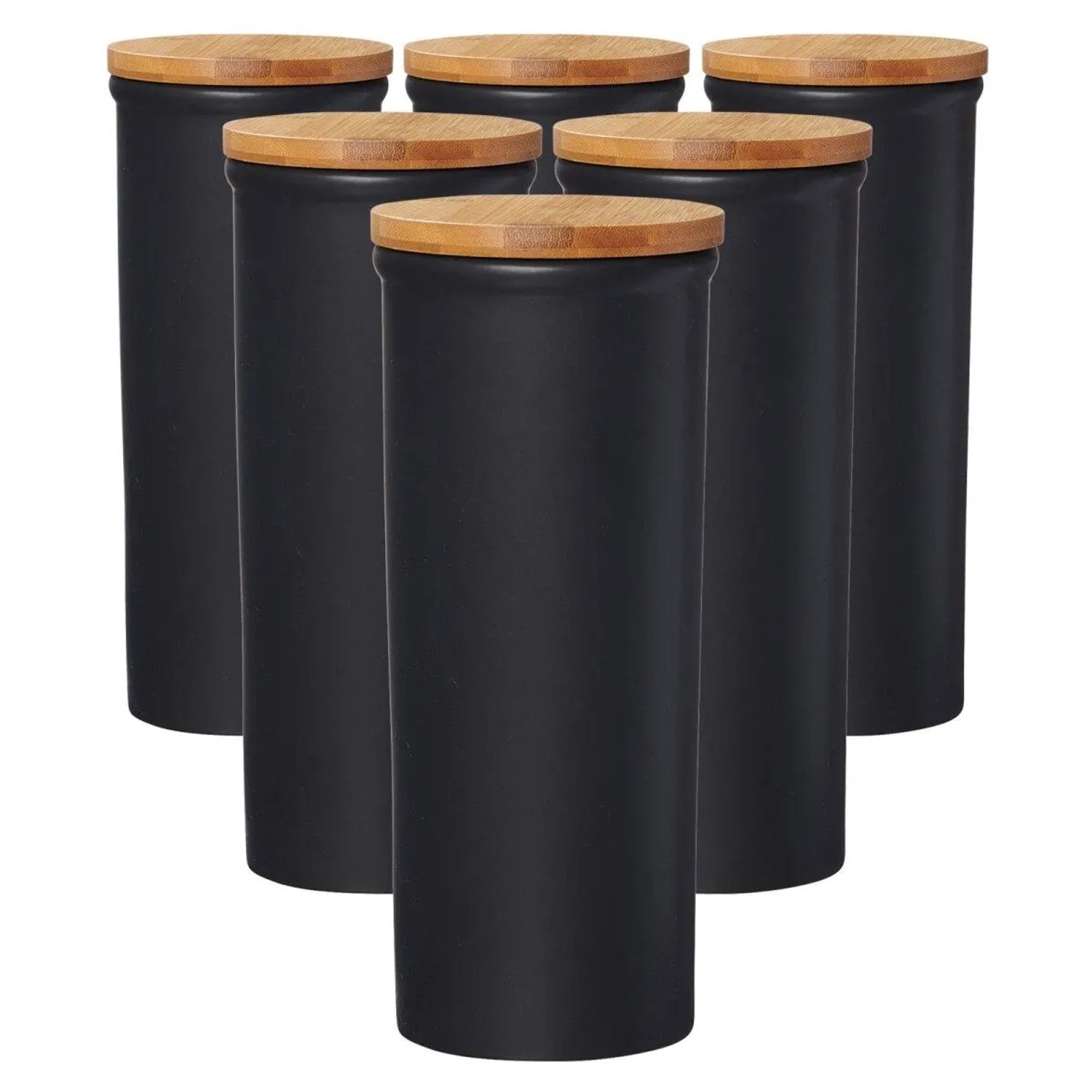 Ritzenhoff & Breker Jasper Vorratsdose 1,6, Schwarz 6er Set