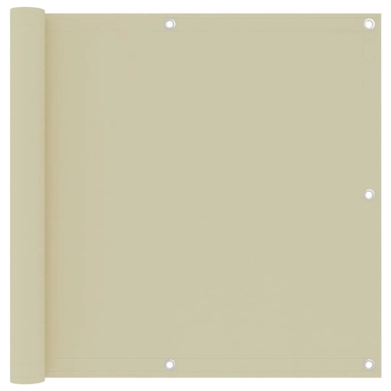 vidaXL Balkon-Sichtschutz Creme 90x500 cm Oxford-Gewebe 134954