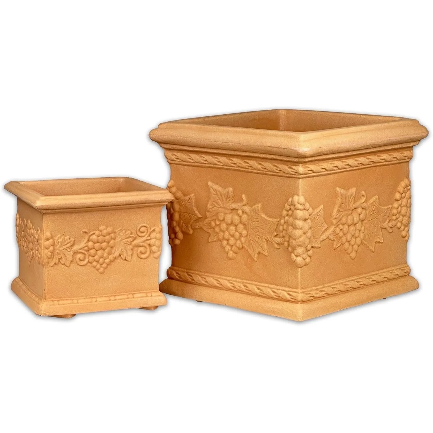 Mein-Pflanztopf Blumentopf Kunststoff Venedig quadratisch mediterran 25 x  25 cm kaufen bei OBI
