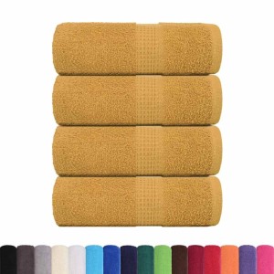 vidaXL Waschhandtücher 4-Tlg FROGN Gold 30x30 cm 100% Baumwolle 136801