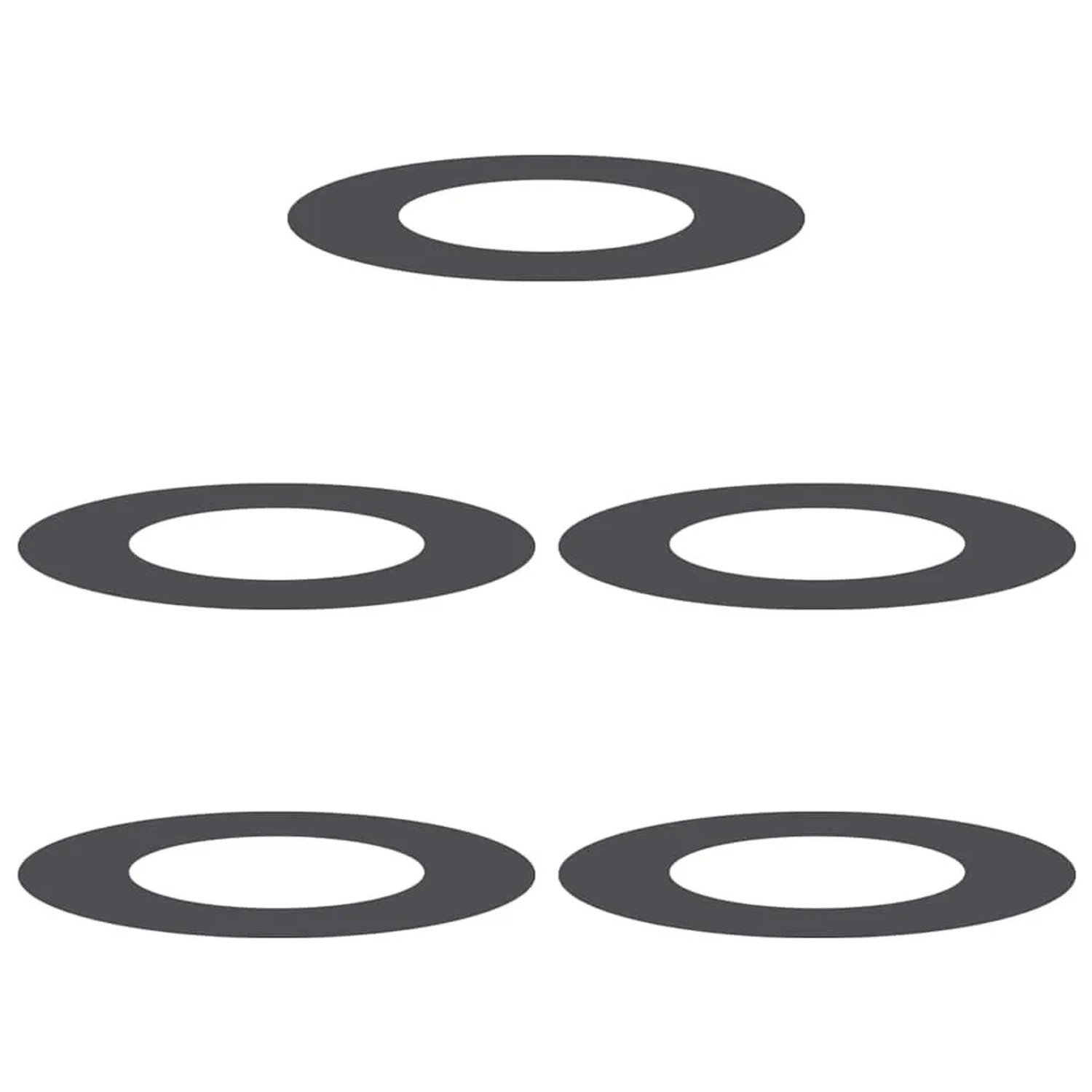 vidaXL Geeignet für Flache Baumringe 5 Stk Schwarz Ø40/70 cm Stahl 873677