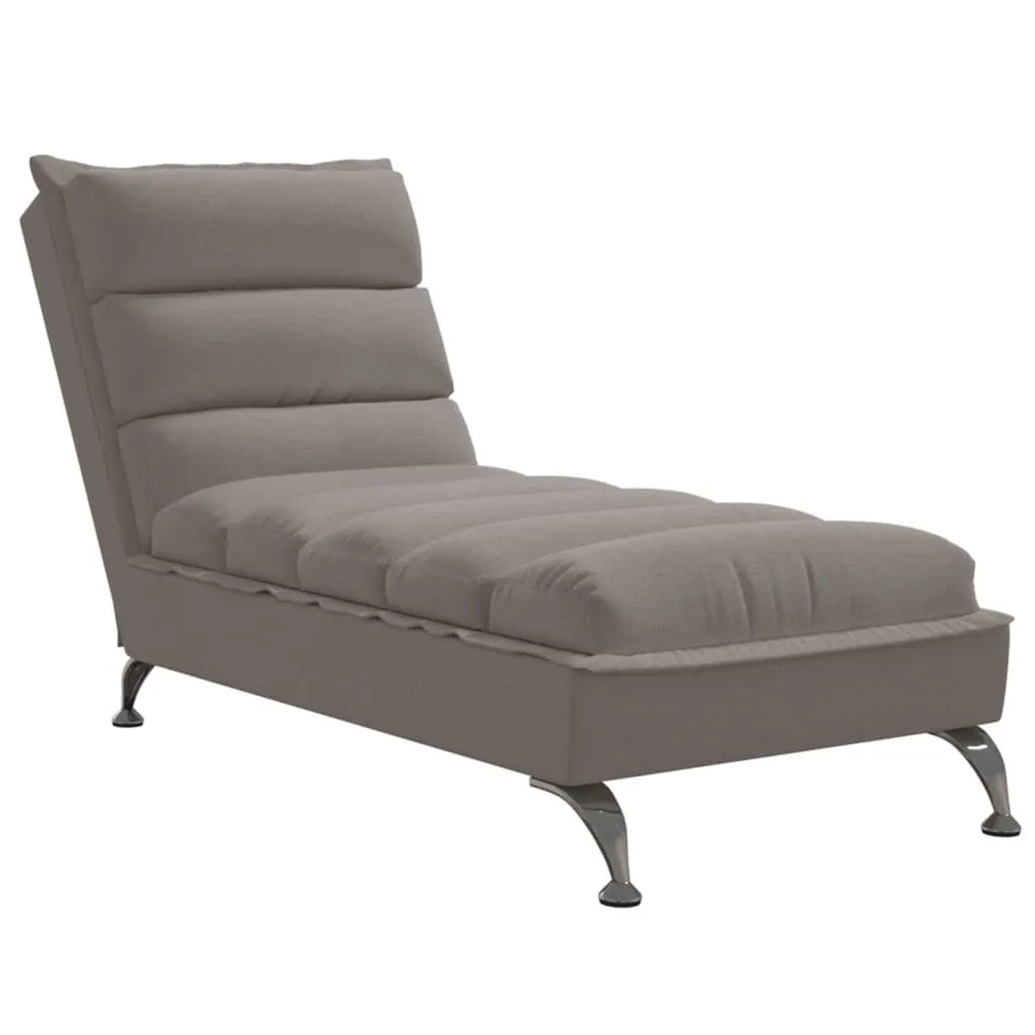vidaXL Chaiselongue mit Kissen Taupe Stoff 379472