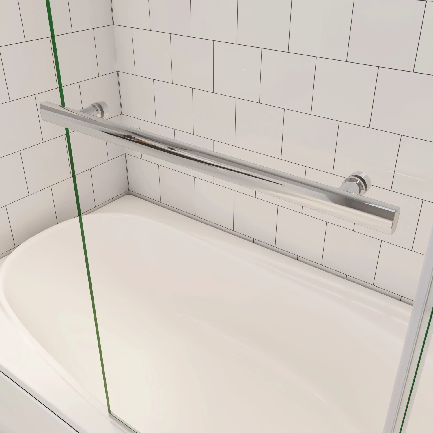 Eck-Duschabtrennung Für Badewanne – 120x140 Cm, 6 Mm ESG-Sicherheitsglas, Aluminiumrahmen, Rechts